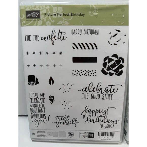 Stampin Up 2 Piece Bundle Birthday Theme Photopolymer Stamp Set New - Picture 6 of 9